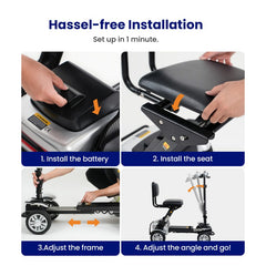 Vocic Ultra-Lightweight Mobility Scooter with 12AH Battery - D71