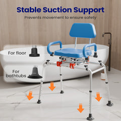 Vocic Sliding Shower Chair Bathtub Transfer Bench - AX19-A