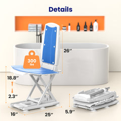 Vocic Multi-Functional Waterpoof Electric Bathtub Lift Chair for Elderly - AX10