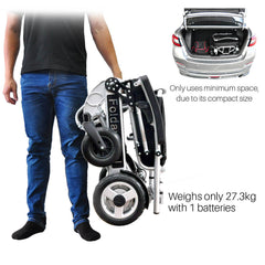 Foldawheel Lightweight Folding Electric Wheelchair - PW-1000XL