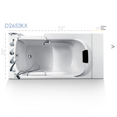 American Tubs Compact Series Model 2653 Walk-In Bath Tub - D2653KX