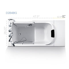 American Tubs Compact Series Model 2848 Walk-In Bath Tub - D2848KS