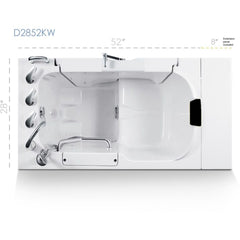 American Tubs Wheelchair Series Model 2852W Walk-In Bath Tub - D2852KW