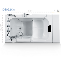 American Tubs Wheelchair Series Model 3052W Walk-In Bath Tub - D3052KW