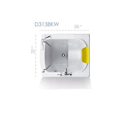 American Tubs Compact Series Model 3138 Walk-In Bath Tub - D3138KW