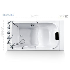American Tubs Extra Wide Series Model 3355 Walk-In Bath Tub - D3355KS