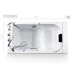 American Tubs Extra Wide Series Model 3555 Walk-In Bath Tub - D3555KS