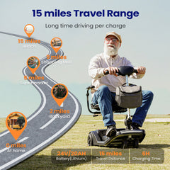 Vocic Lightweight & Adaptable Mobility Scooter - D50