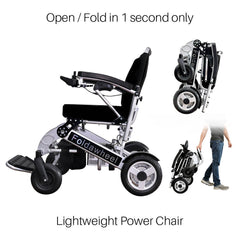 Foldawheel Lightweight Folding Electric Wheelchair - PW-1000XL
