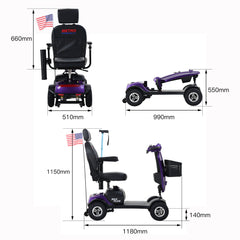 Metro Mobility Max Plus Full-Size 4-Wheel Mobility Scooter - W4295002X