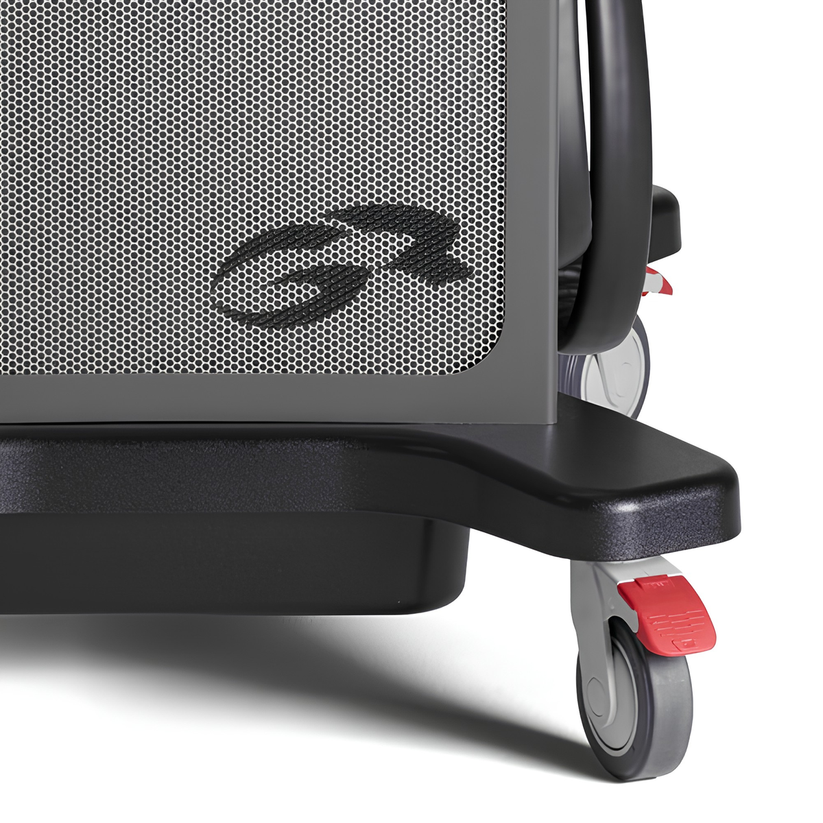 Game Ready Med4 Elite lockable caster wheel and base, close-up