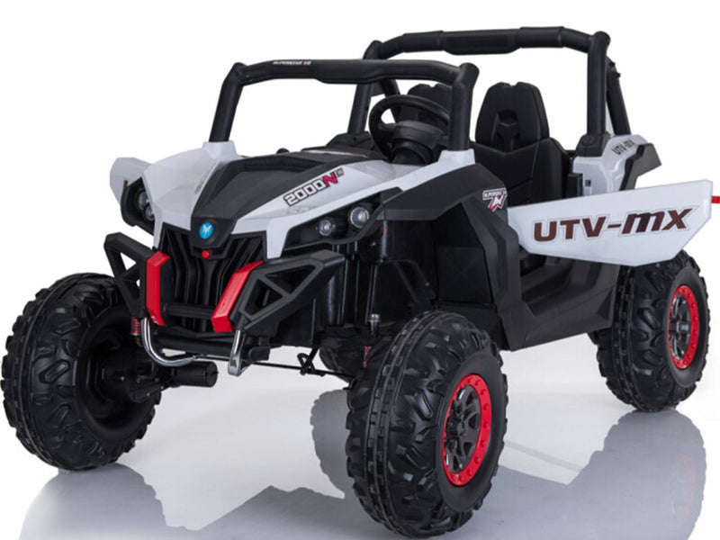 Mini Moto UTV 4x4 12v Ride-On, White - MM-603-UTV-12v-White
