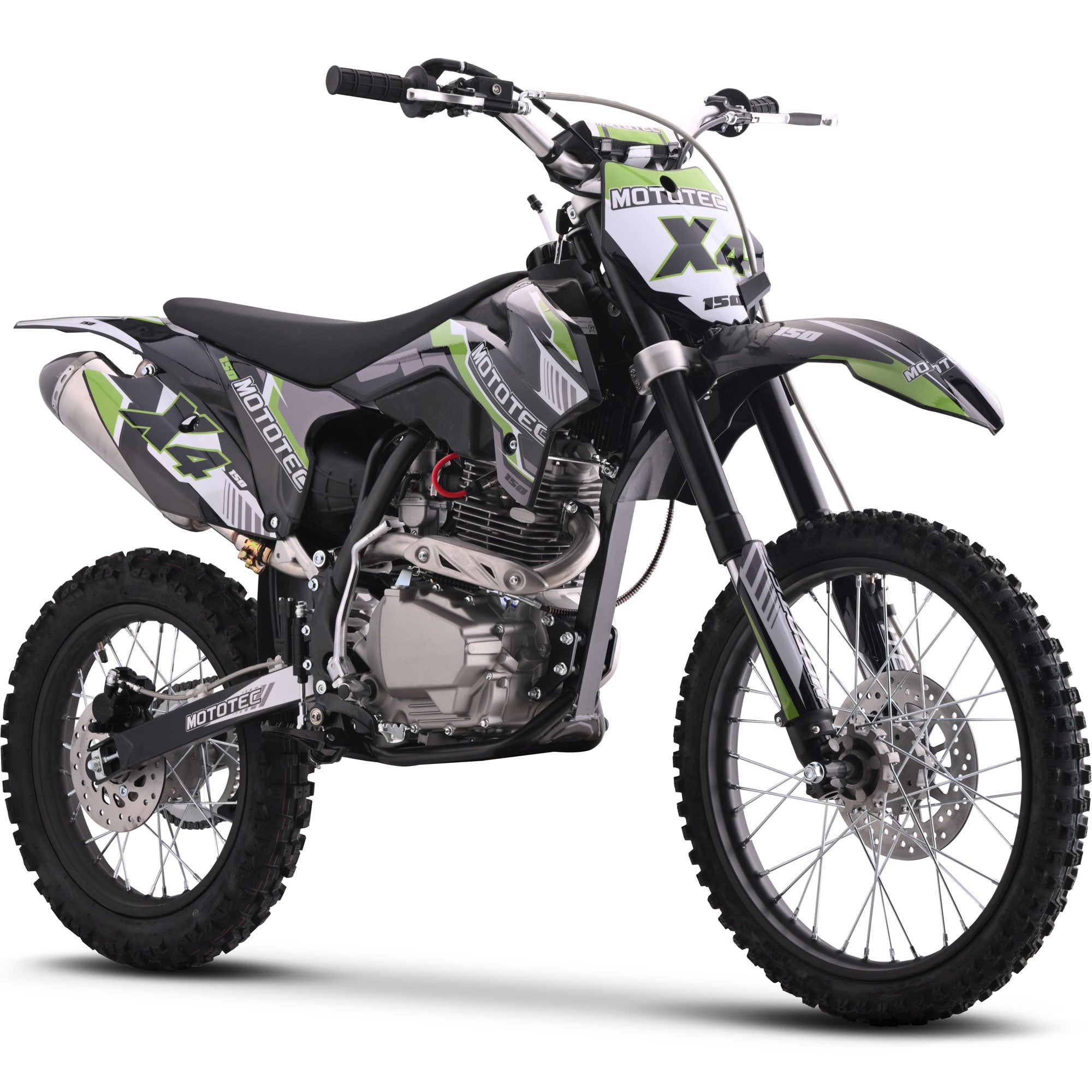 MotoTec X4 150cc 4-Stroke Gas Dirt Bike, Black - MT-DB-X4-150cc_Black