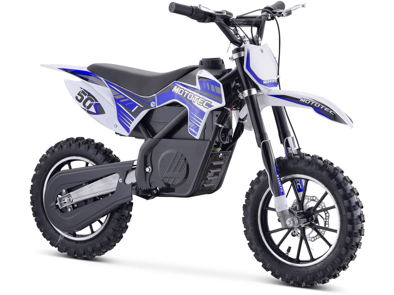 MotoTec 24v 500w Gazella Electric Dirt Bike Blue - MT-Dirt-500_Blue