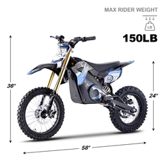 MotoTec 48v Pro Electric Dirt Bike 1800w Lithium, Orange - MT-Dirt-Pro-1800_Orange