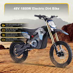 MotoTec 48v Pro Electric Dirt Bike 1800w Lithium, Orange - MT-Dirt-Pro-1800_Orange