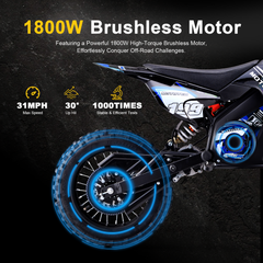 MotoTec 48v Pro Electric Dirt Bike 1800w Lithium, Orange - MT-Dirt-Pro-1800_Orange