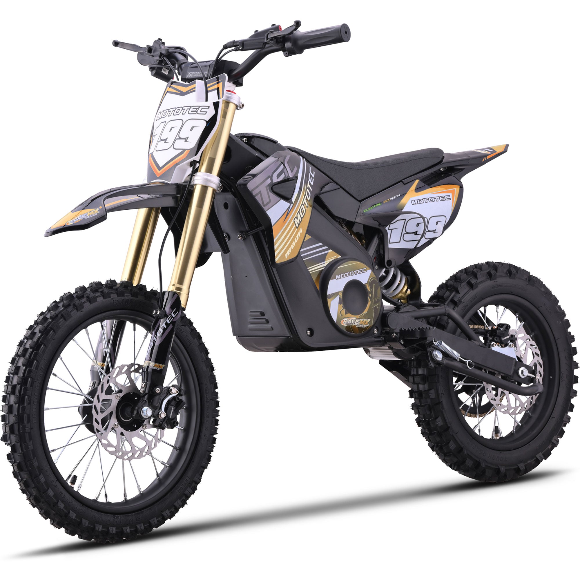 MotoTec 48v Pro Electric Dirt Bike 1800w Lithium, Orange - MT-Dirt-Pro-1800_Orange