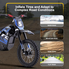 MotoTec 60v Pro Electric Dirt Bike 2000w Lithium, Red - MT-Dirt-Pro-2000_Red