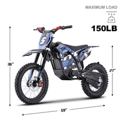 MotoTec 60v Pro Electric Dirt Bike 2000w Lithium, Red - MT-Dirt-Pro-2000_Red