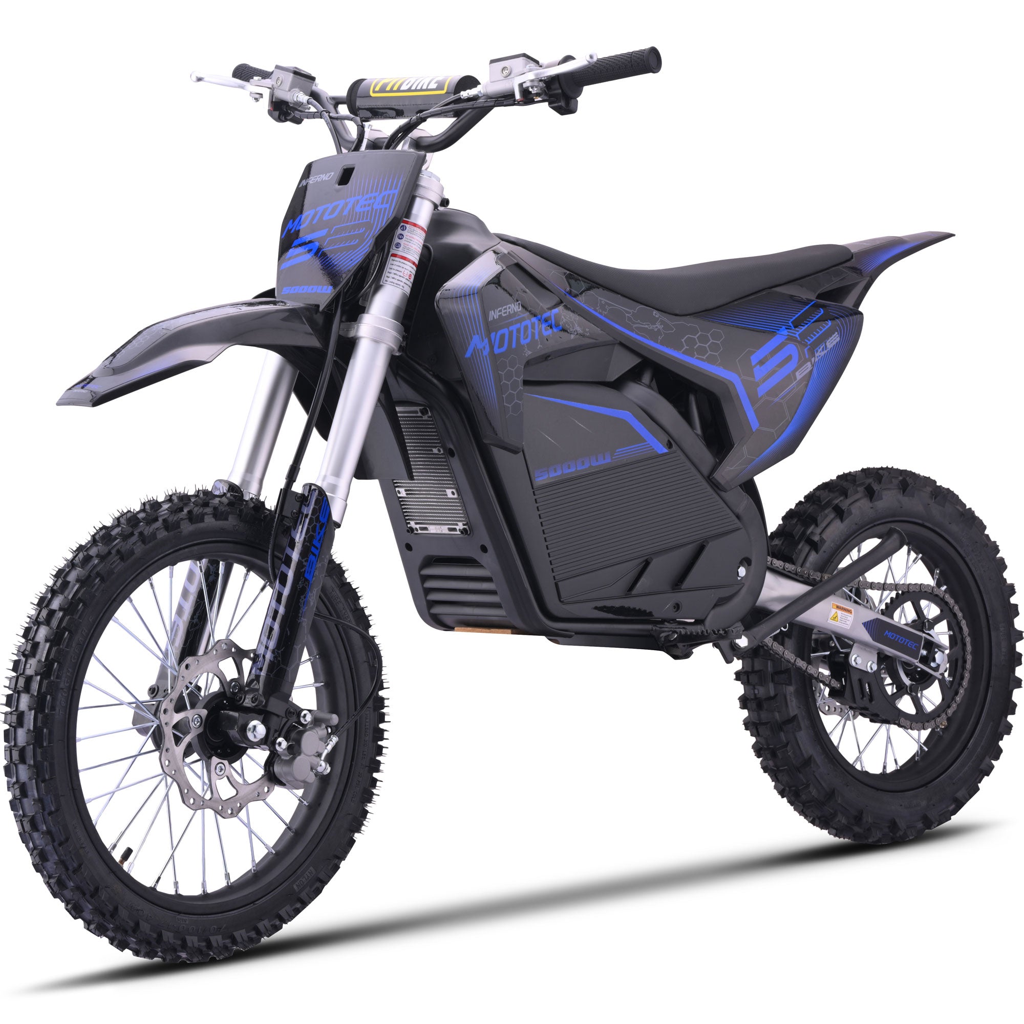 MotoTec 72v Pro Electric Dirt Bike 5000w Lithium, Blue - MT-Dirt-Pro-5000_Blue