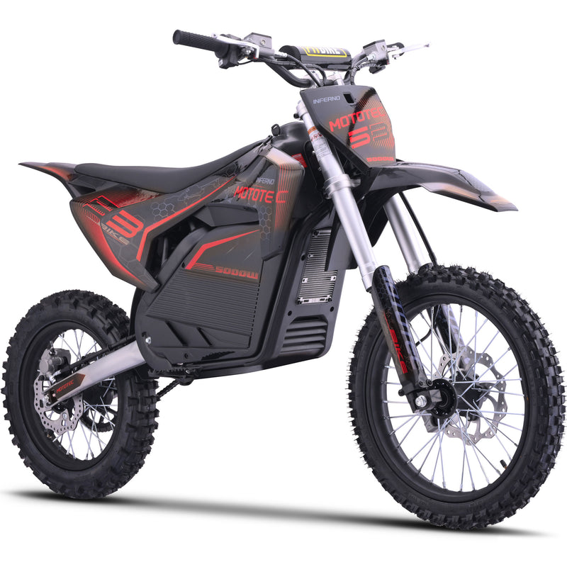 MotoTec 72v Pro Electric Dirt Bike 5000w Lithium, Red - MT-Dirt-Pro-5000_Red