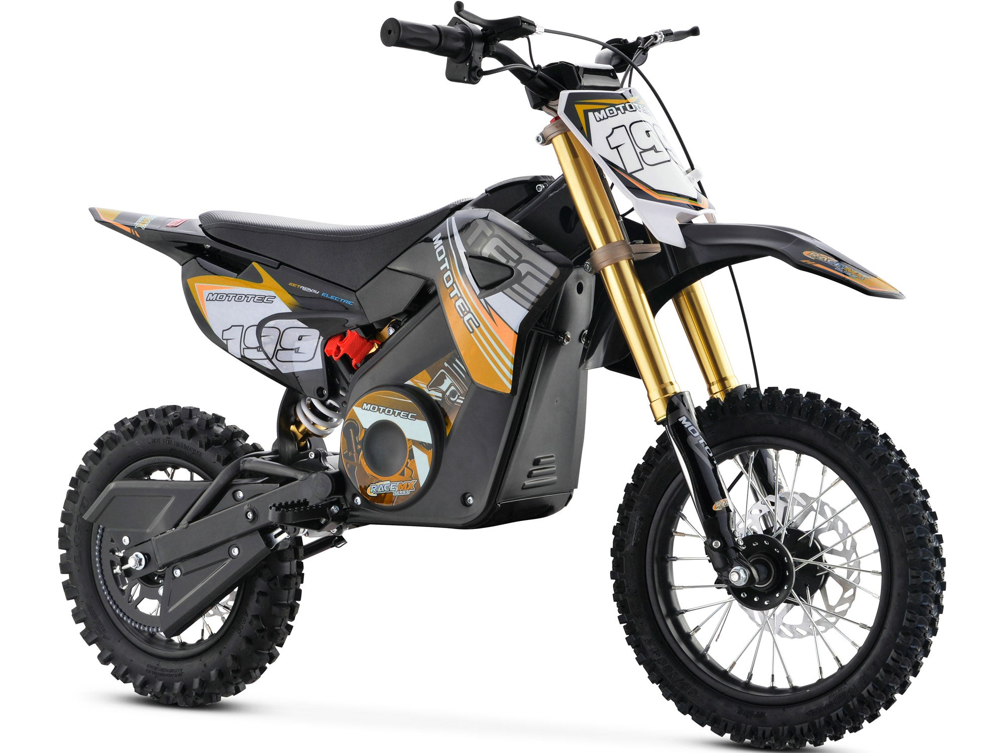 MotoTec 36v Pro Electric Dirt Bike 1200w Lithium, Orange - MT-Dirt-Pro_Orange