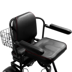 MotoTec Folding Mobility Electric Trike 48v 1000w Dual Motor Lithium Black - MT-FOLD-TRK-1000