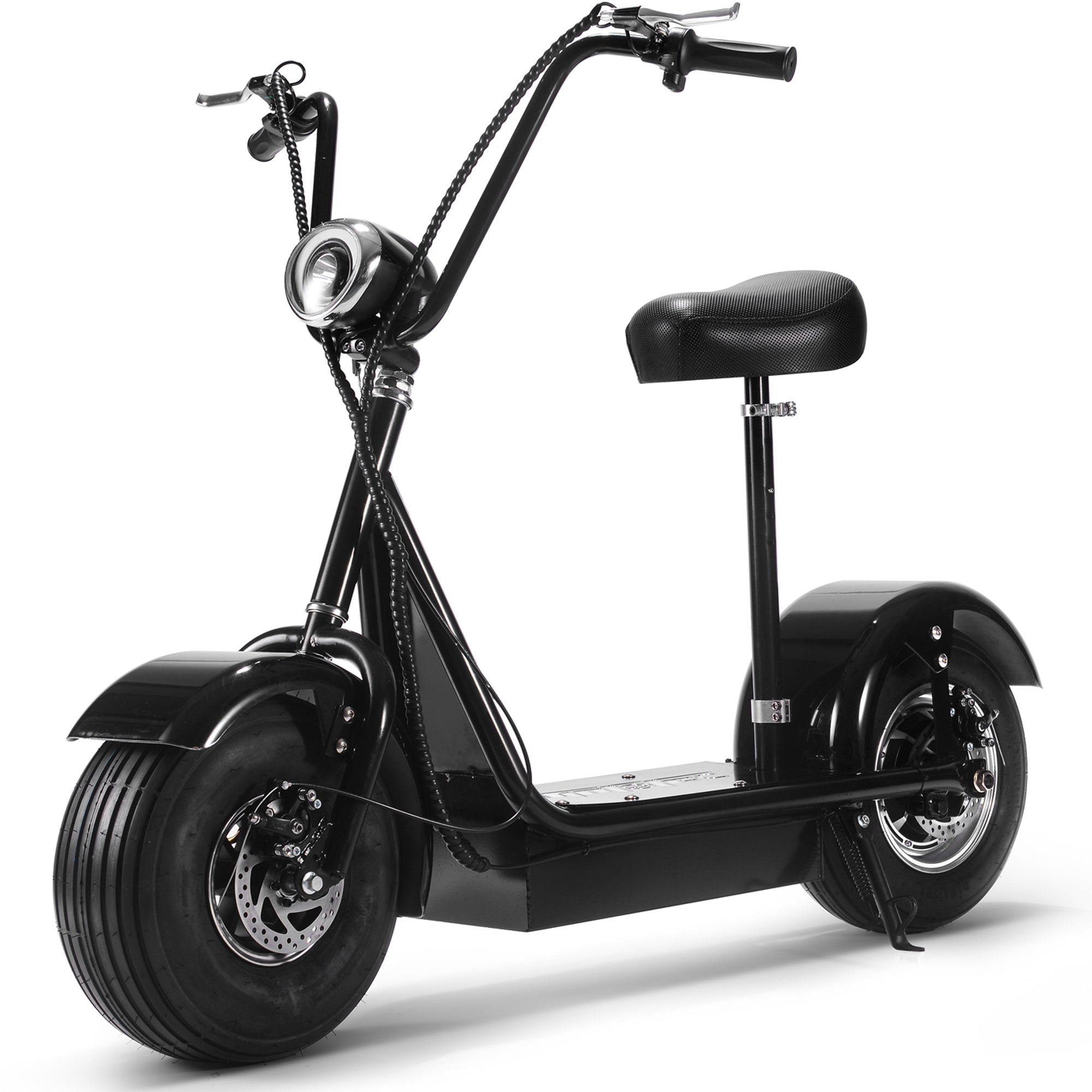 MotoTec FatBoy 48v 800w Electric Scooter, Black - MT-FatBoy-500