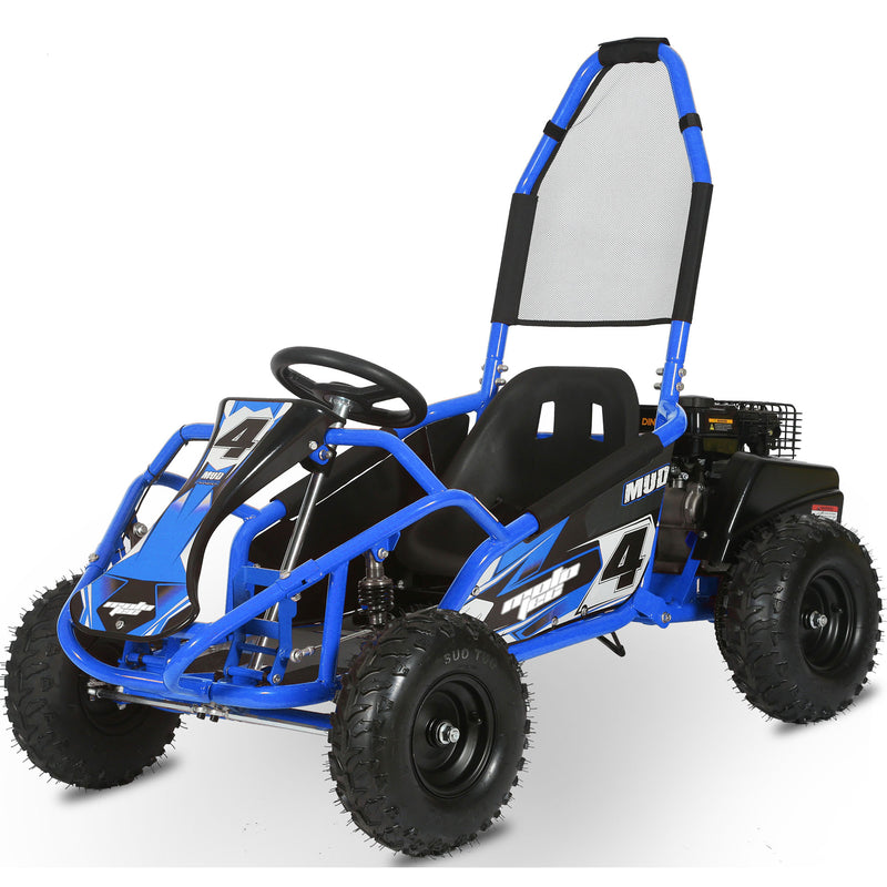 MotoTec Mud Kids Gas Powered 98cc Go Kart, Full Suspension - MT-GK-Mud-98cc