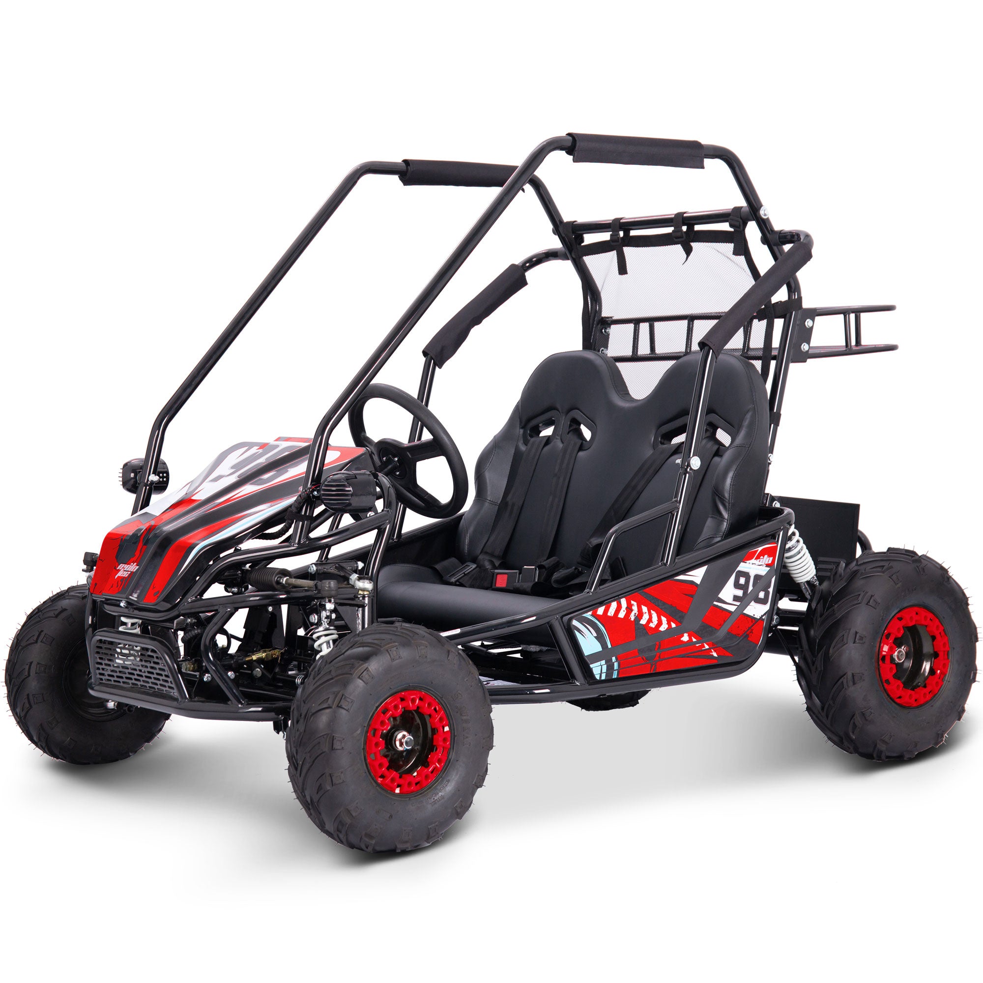 MotoTec Mud Monster 60v 2000w XL Electric Go Kart, Full Suspension – MT-Mud-XL-60v-2000w