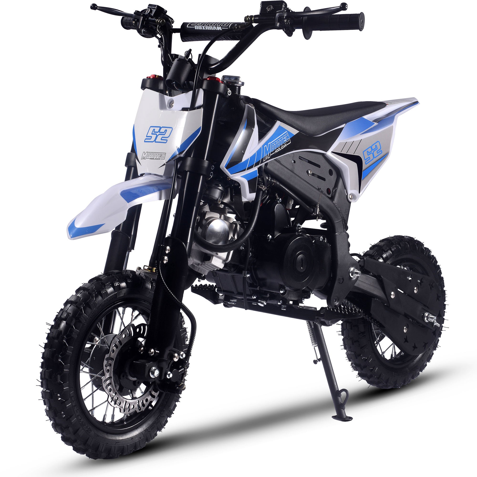 MotoTec Hooligan 72cc 4-Stroke Gas Dirt Bike, Blue - MT-Hooligan-72cc_Blue