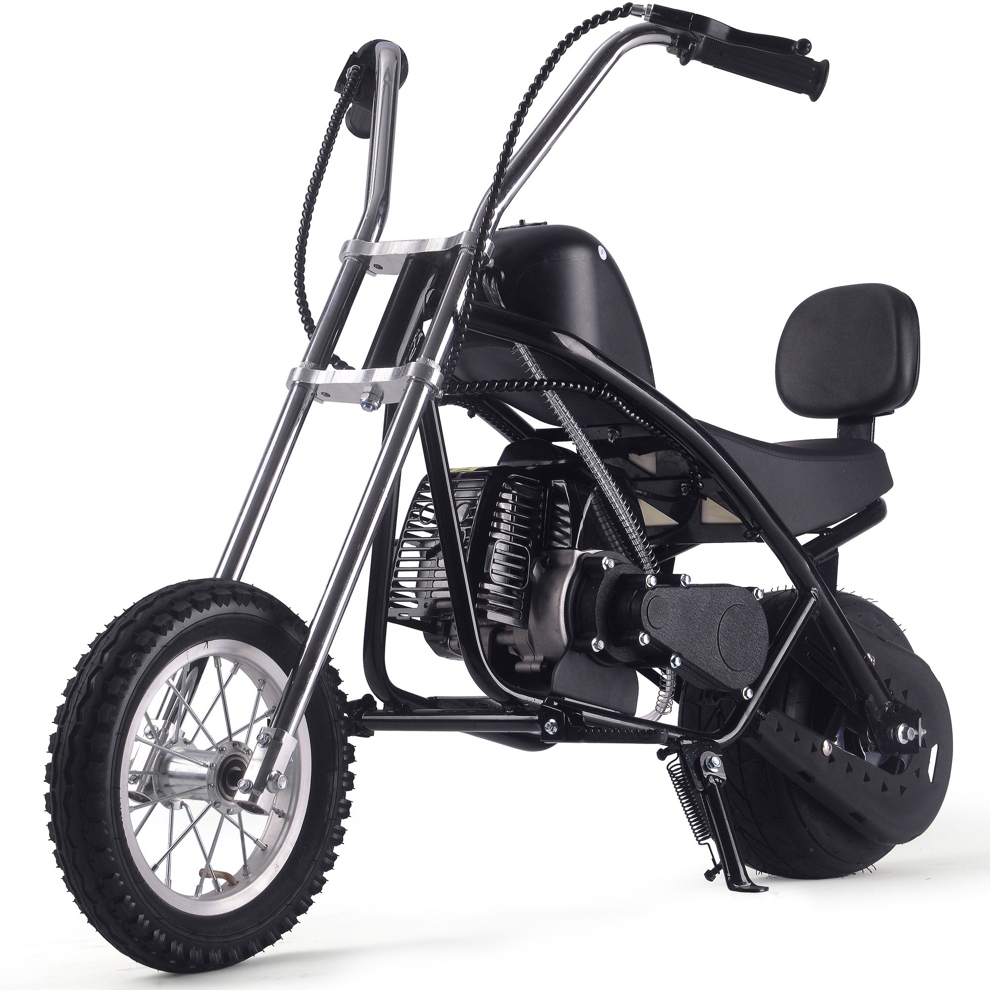 MotoTec 49cc Gas Mini Chopper V2 Motorcycle - MT-MC-V2_Black