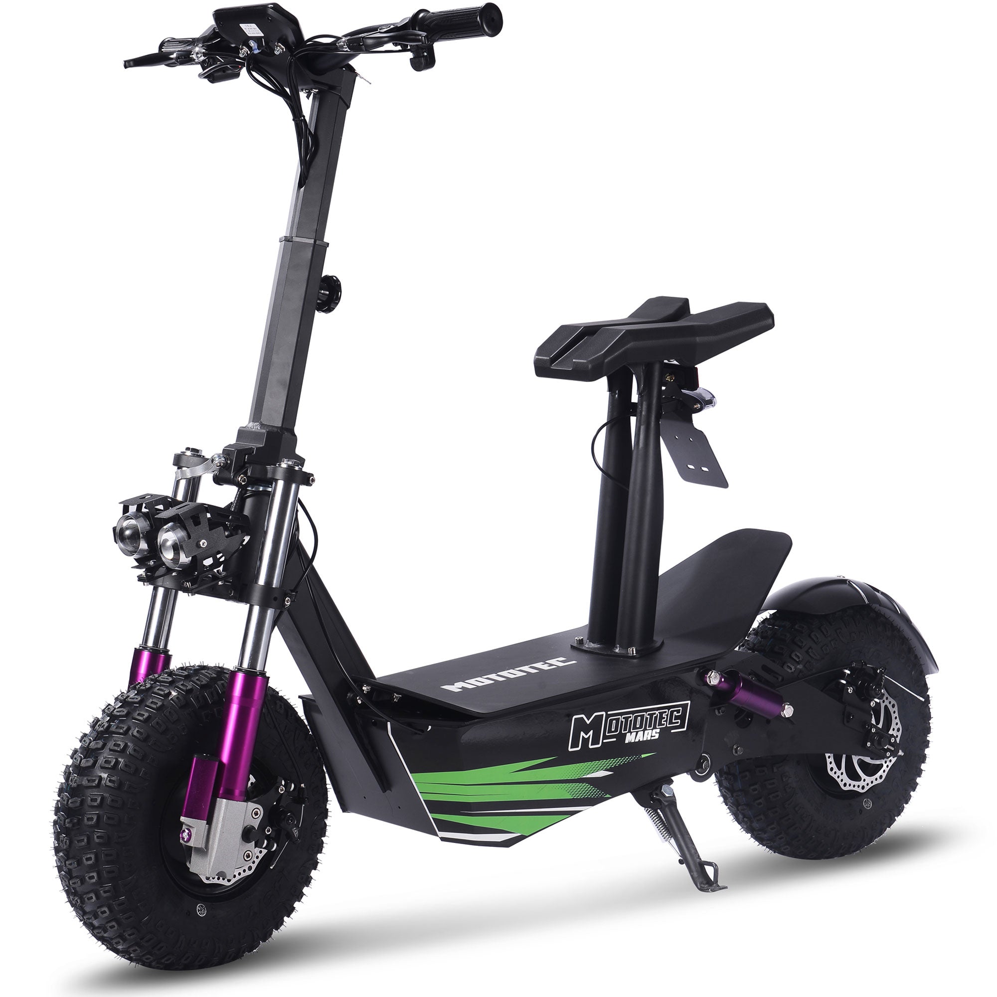 MotoTec Mars 48v 2500w Lithium Electric Scooter, Black - MT-Mars-2500w_Black