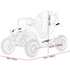 MotoTec Raider 48v 1200w Electric Kids Off Road UTV, Full Suspension - MT-Raider-48v-1200w