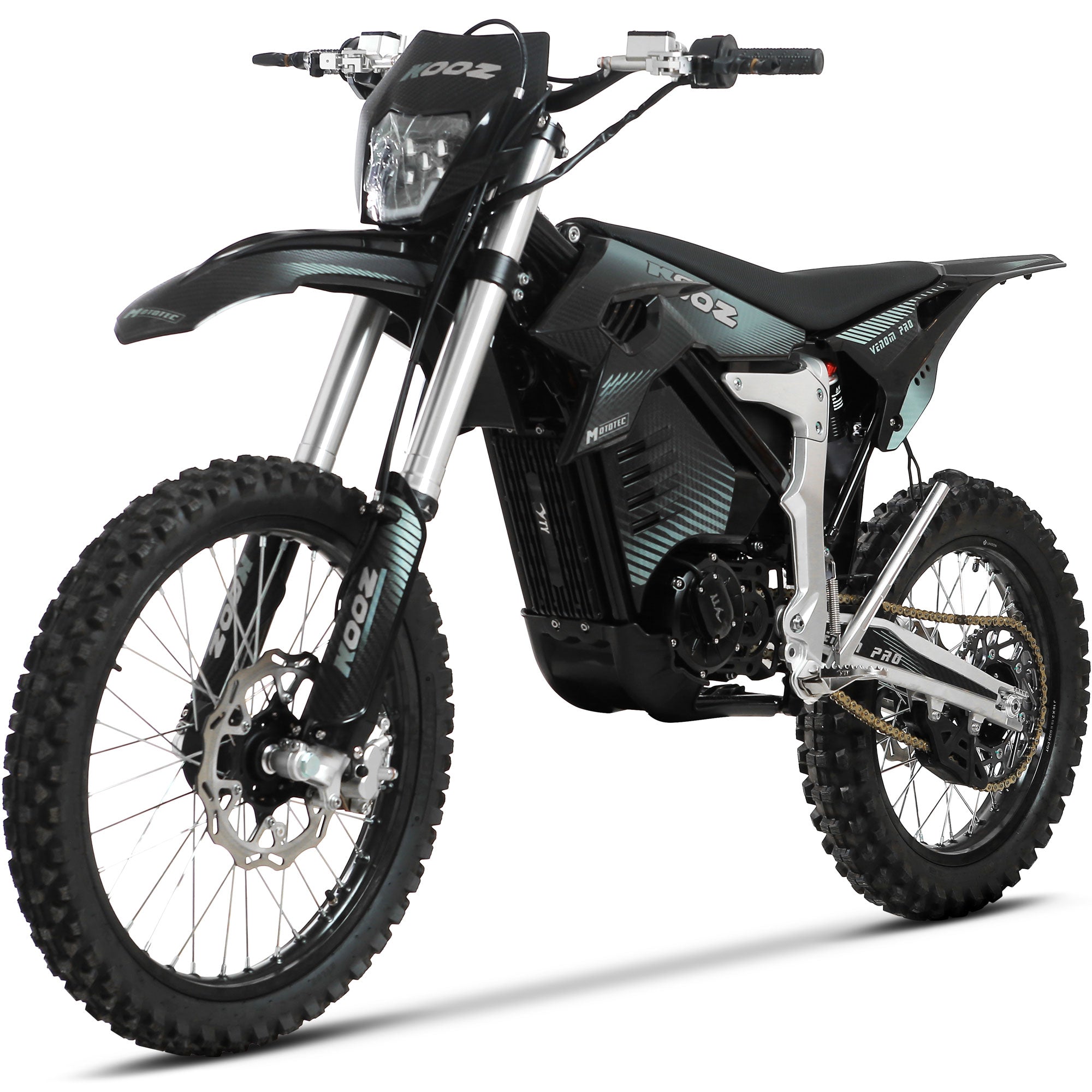 MotoTec Venom 72v 30000w Electric Dirt Bike, Black - MT-Venom-72v-30000w_Black