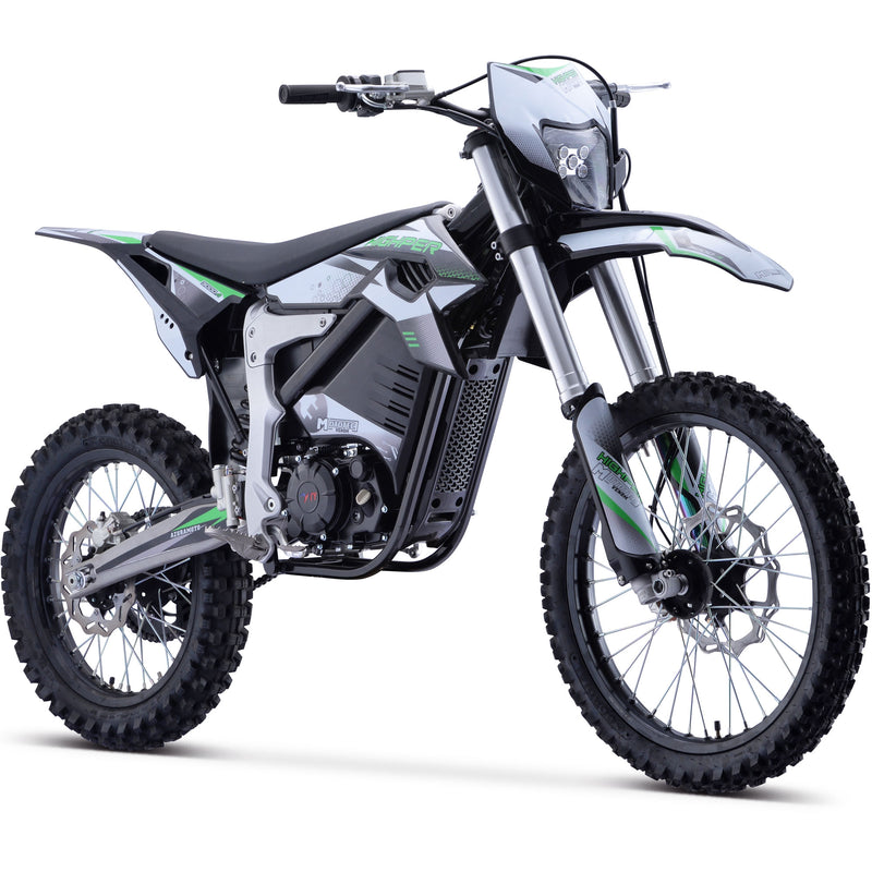MotoTec Venom 72v 12000w 50ah Electric Dirt Bike, White - MT-Venom-72v-12000w_White