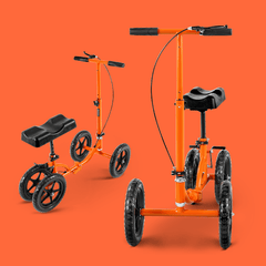 SuperHandy Folding Knee Walker - Height Adjustable, 330Lbs Max Weight - GUT148