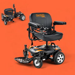 SuperHandy GoRide CRZ Power Wheelchair - 300 lb Capacity, Rear-Wheel Drive, 6.7 Mile Range - GUT172