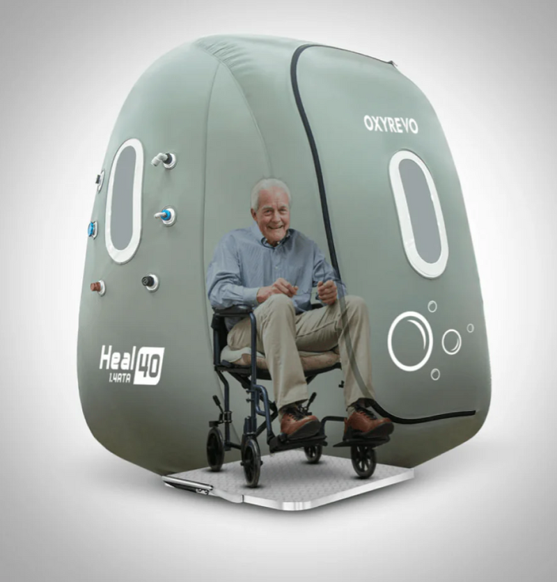Clarity Hyperbarics Oxyrevo Heal40 1.4 ATA Wheelchair Hyperbaric Chamber