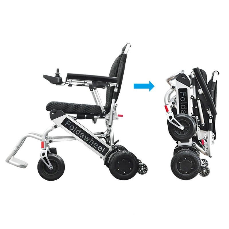 Foldawheel Ultra-Lightweight Folding Electric Wheelchair - PW-999UL