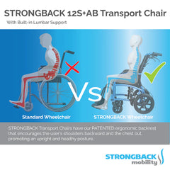 STRONGBACK Excursion: 12S+AB Transport Chair