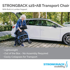 STRONGBACK Excursion: 12S+AB Transport Chair