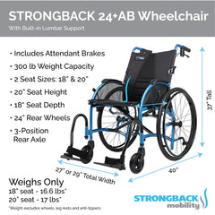 STRONGBACK Comfort:24+AB Wheelchair