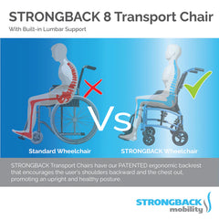 STRONGBACK EXCURSION 8 TRANSPORT WHEELCHAIR - 1002