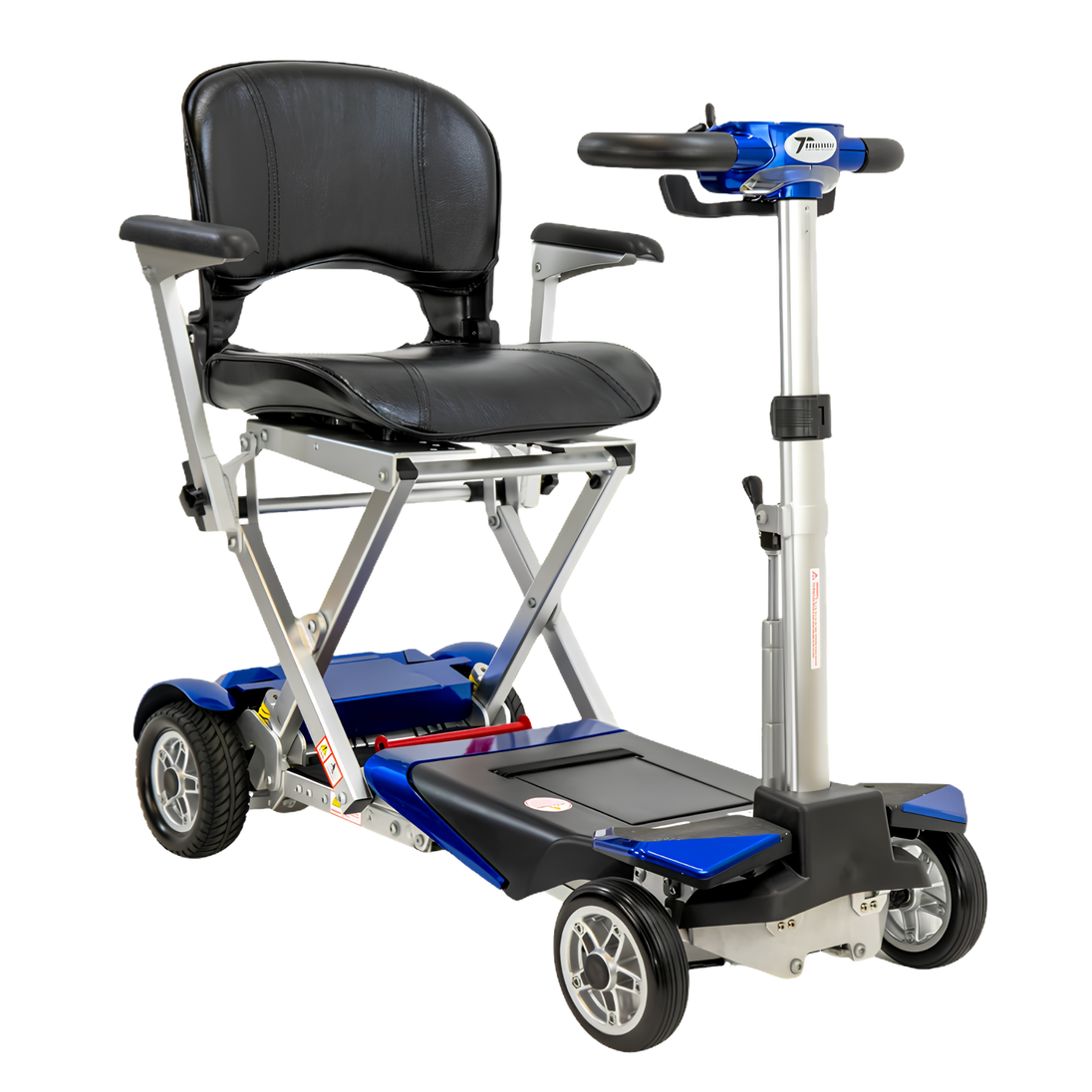 Enhance Mobility Transformer 2 automatic folding mobility scooter in blue