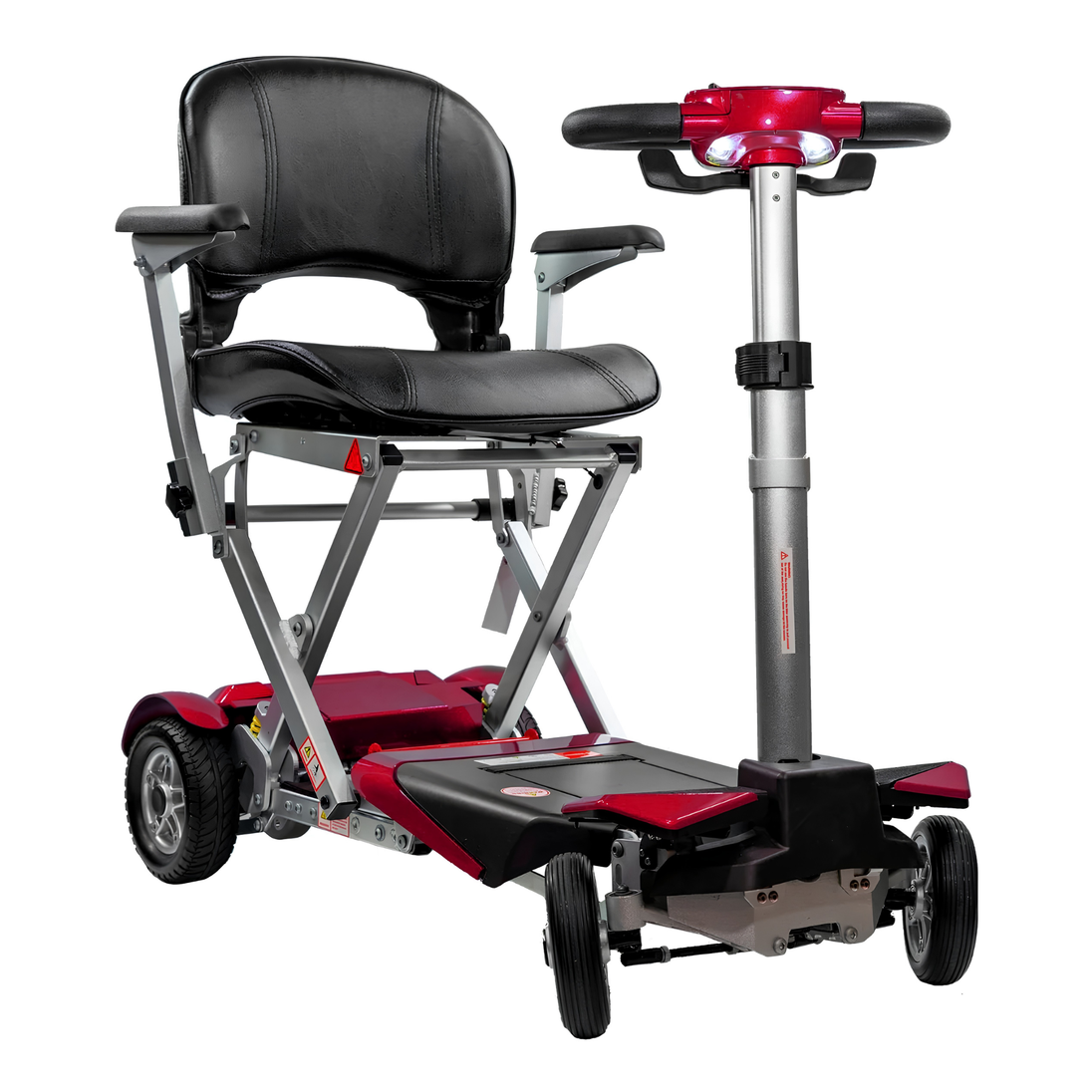 Enhance Mobility Transformer 2 automatic folding mobility scooter in red