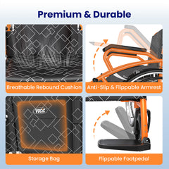 Vocic 3 In 1 Lightweight Foldable Manual Wheelchair - U31