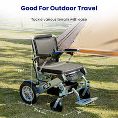 Vocic Airline-Approved Power Wheelchair with 20AH Battery - V62-20AH-A
