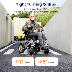 Vocic Airline-Approved Power Wheelchair with 20AH Battery - V62-20AH-A